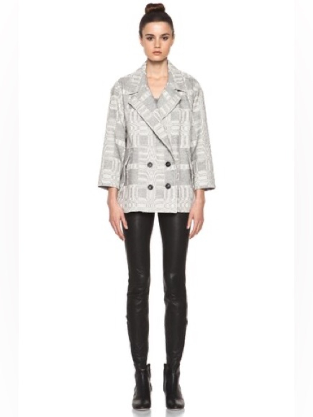 Isabel Marant Étoile Alika blanket Gris Ecru Coat